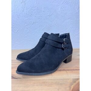 Apri Italian Shoemaker Black Chelsea Boots sz 8 1/2 Vegan suede Goth Post Punk